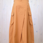 RaPPELER｜Cocoon silhouette skirt with flap pockets -Orange-