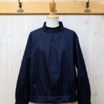KELEN｜Front Tuck Frill Collar Blouse “Resya” -Navy-